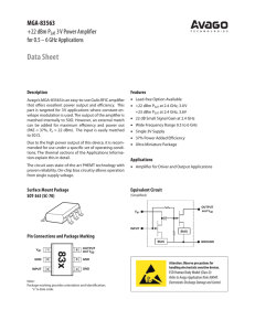 Data Sheet MGA-83563 +22 dBm P 3V Power Amplifier