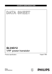 DATA  SHEET BLV45/12 VHF power transistor August 1986