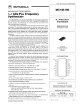 MC145193 Advance Information 1.1 GHz PLL Frequency Synthesizer