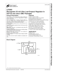 LP2980 Micropower 50 mA Ultra Low-Dropout Regulator In Micropower
