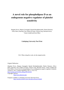 A novel role for phospholipase D as an sensitivity