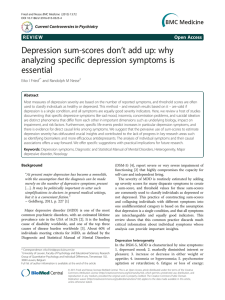 ’t add up: why Depression sum-scores don analyzing specific depression symptoms is essential
