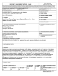 REPORT DOCUMENTATION PAGE