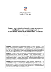 Essays on institutional quality, macroeconomic stabilization, and economic growth in
