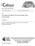 The Relative Strength of Fiscal and Monetary Policy in Saudi Arabia