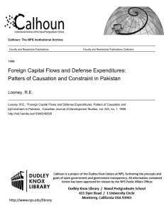 Foreign Capital Flows and Defense Expenditures: Looney, R.E.