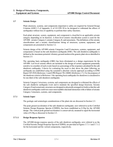 3.  Design of Structures, Components, Equipment and Systems