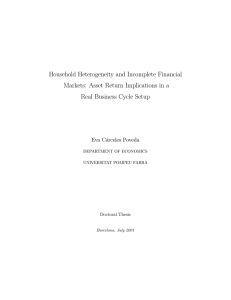 Household Heterogeneity and Incomplete Financial Markets: Asset Return Implications in a