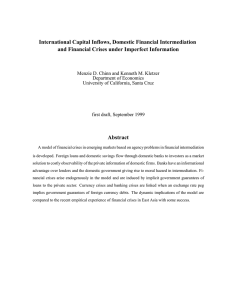 International Capital Inflows, Domestic Financial Intermediation