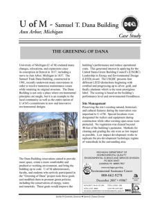 U of M - Samuel T. Dana Building Ann Arbor, Michigan Case Study