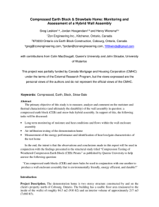Compressed Earth Block &amp; Strawbale Home: Monitoring and