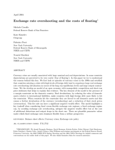 Exchange rate overshooting and the costs of floating April 2004 1 Michele Cavallo