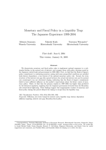 Monetary and Fiscal Policy in a Liquidity Trap: