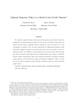 Optimal Monetary Policy in a Model of the Credit Channel