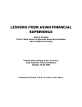 LESSONS FROM ASIAN FINANCIAL EXPERIENCE