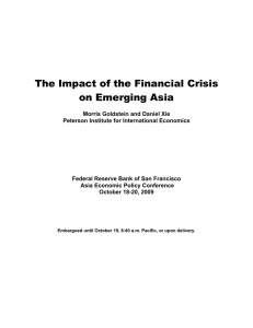 The Impact of the Financial Crisis on Emerging Asia