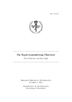 On Equi-transmitting Matrices Pavel Kurasov and Rao Ogik Research Reports in Mathematics