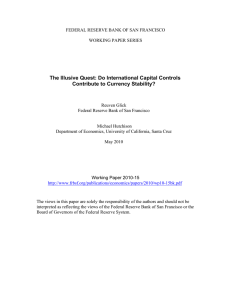 The Illusive Quest: Do International Capital Controls Contribute to Currency Stability?