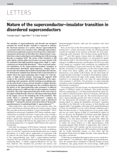 LETTERS Nature of the superconductor–insulator transition in disordered superconductors Yonatan Dubi