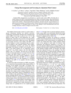 Charge Rearrangement and Screening in a Quantum Point Contact S. Lu¨scher,