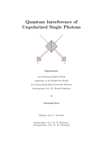 Quantum Interference of Unpolarized Single Photons