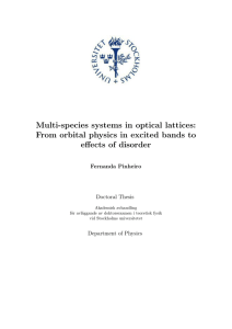 Multi-species systems in optical lattices: effects of disorder