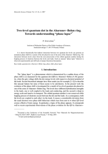 Two-level quantum dot in the Aharonov–Bohm ring. Towards understanding “phase lapse”  P.