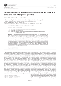Quantum relaxation and ﬁnite-size eﬀects in the XY chain in... transverse ﬁeld after global quenches