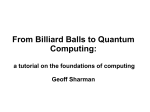 From Billiard Balls to Quantum Computing: Geoff Sharman