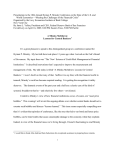 Presentation to the 18th Annual Hyman P. Minsky Conference on... World Economies—“Meeting the Challenges of the Financial Crisis”