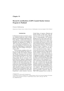Research coordination of JSPS Coastal Marine Science Program in Thailand Chapter 19