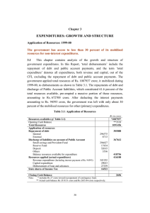 EXPENDITURES: GROWTH AND STRUCTURE