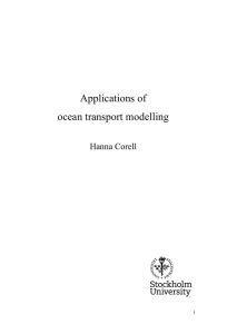 Applications of ocean transport modelling  Hanna Corell