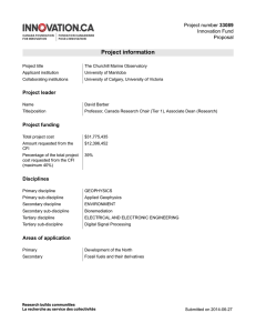 Project information Project number Innovation Fund Proposal