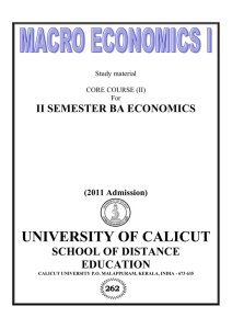UNIVERSITY OF CALICUT SCHOOL OF DISTANCE EDUCATION II SEMESTER BA ECONOMICS