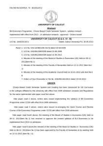 UNIVERSITY OF CALICUT Abstract