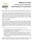 MIOSHA Fact Sheet Noise Exposure in Construction  Construction Safety &amp; Health Division