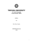 TRIPURA UNIVERSITY  Syllabus For