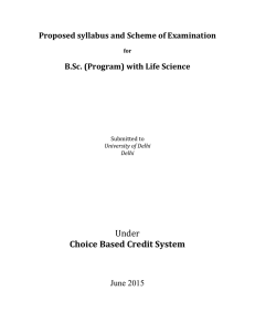 Under Choice Based Credit System Proposed syllabus and Scheme of Examination