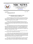NRC NEWS U.S. NUCLEAR REGULATORY COMMISSION