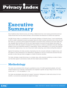 Executive Summary Privacy Convenience