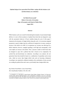 Optimal design of new generation Fiscal Rules: coping with the... and discretionary tax reductions