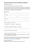 Brownsville Marimba Festival Solo Marimba Competition 2015 Registration Form