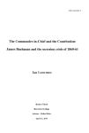 The Commander-in-Chief and the Constitution: Ian Lawrence