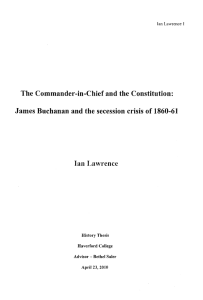 The Commander-in-Chief and the Constitution: Ian Lawrence