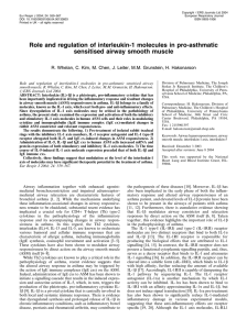 Role and regulation of interleukin-1 molecules in pro-asthmatic