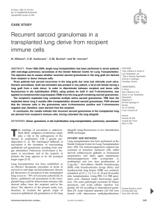 Recurrent sarcoid granulomas in a transplanted lung derive from recipient immune cells
