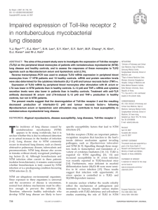Impaired expression of Toll-like receptor 2 in nontuberculous mycobacterial lung disease Y.J. Ryu*