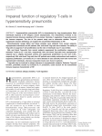 Impaired function of regulatory T-cells in hypersensitivity pneumonitis M. Girard, E. Israe