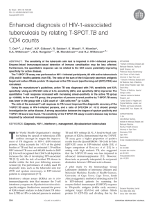Enhanced diagnosis of HIV-1-associated tuberculosis by relating T-SPOT.TB and CD4 counts
